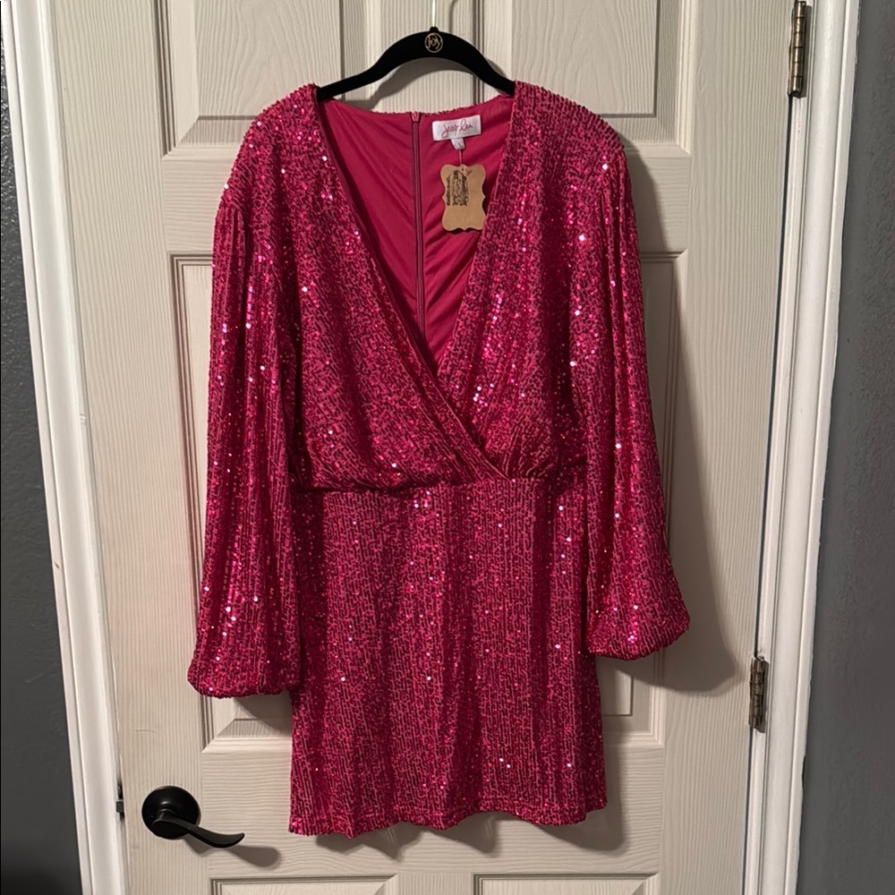 Pink Sequin Dress